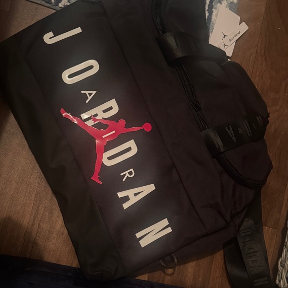 Jordan Shoe Garage duffle bag Black Red White